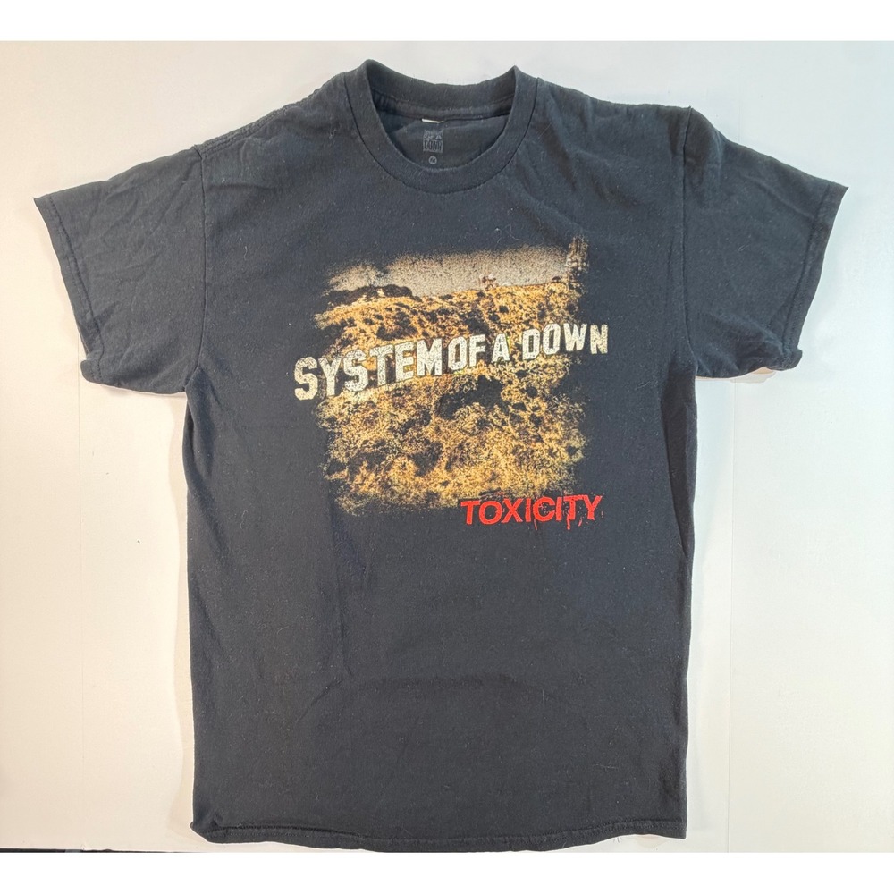 System Of A Down Toxicity Band T-Shirt Mens Medium Black Rock Graphic Tee